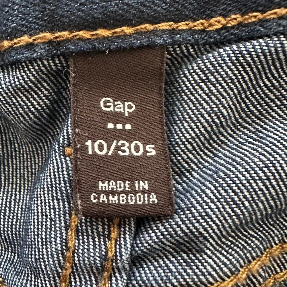 Gap Premium Curvy Straight Jeans Womens 10/30s Dark Indigo Blue Mid Rise Stretch
